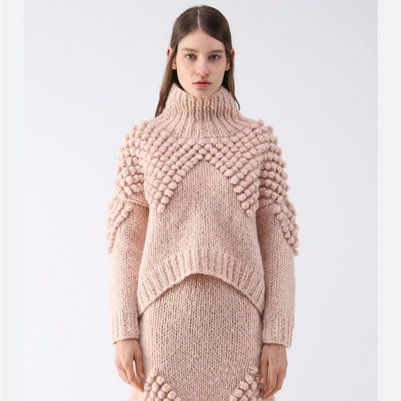 Chicwish Sweaters - Chicwish AS PEPPY AS YOU ARE POM-POM TURTLENECK SWEATER wool Small